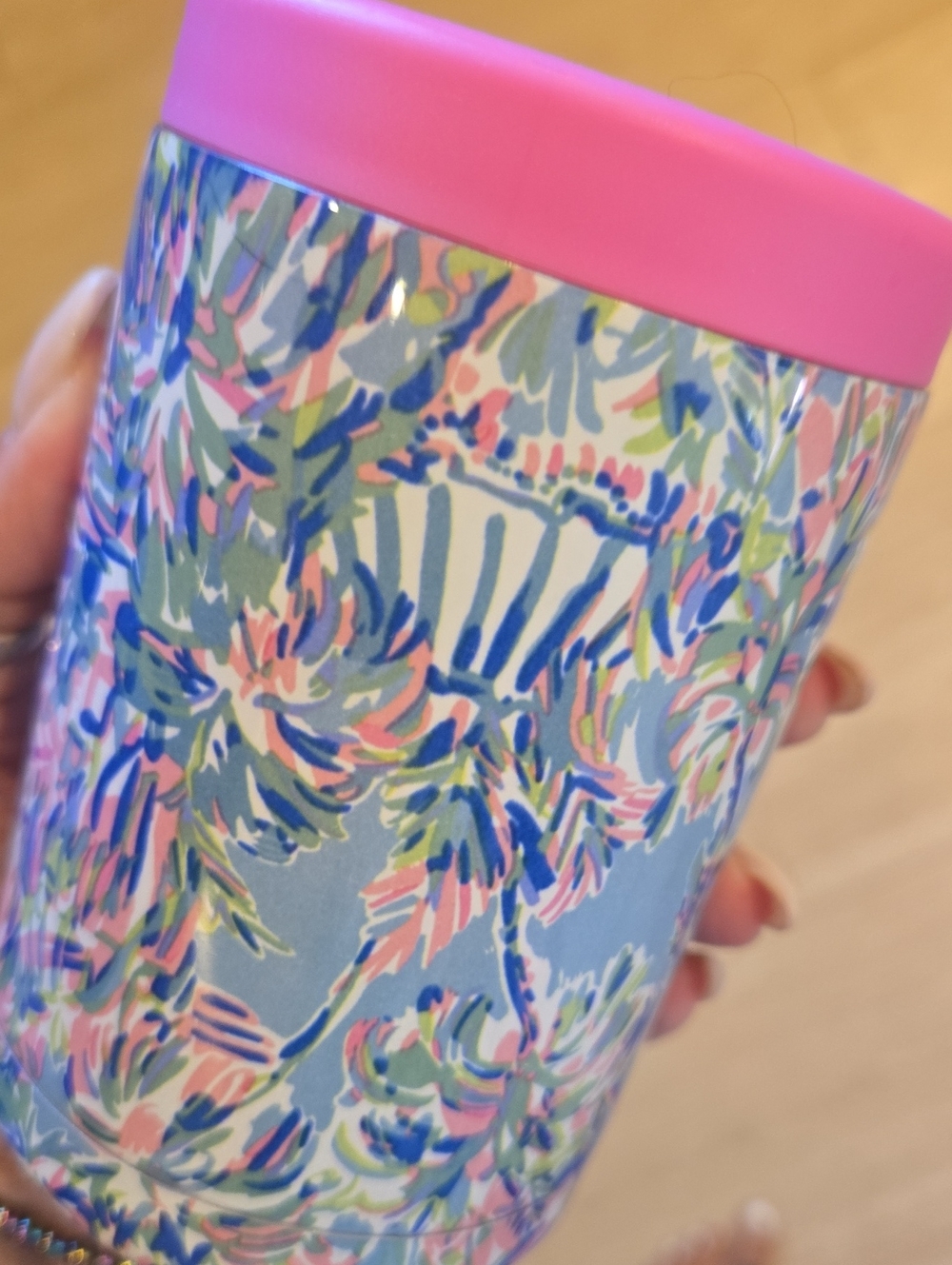 Lilly Pulitzer Blue Ibiza Can Tumbler - Picture 5 of 6